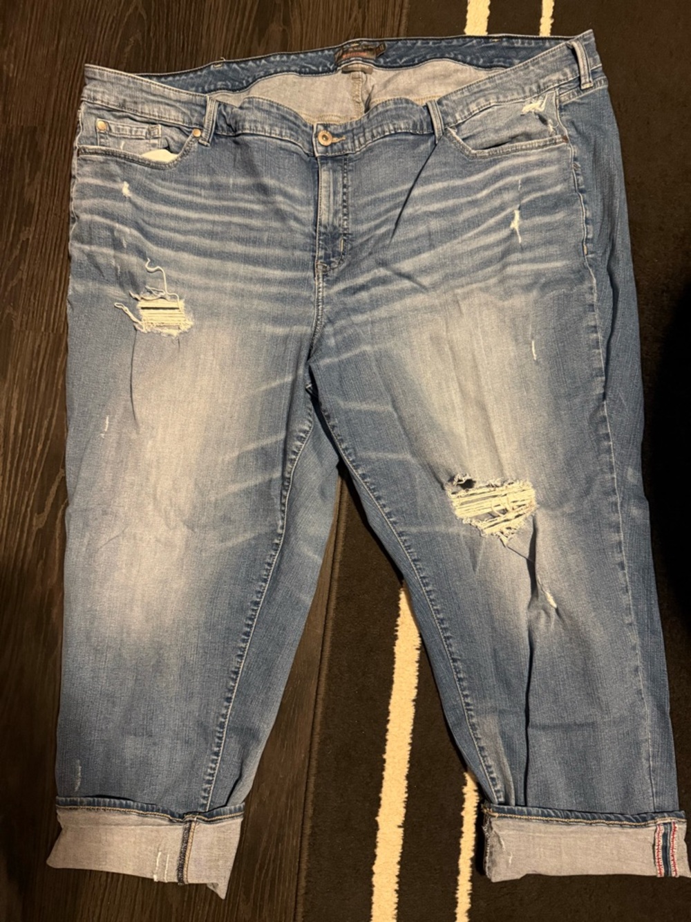 torrid Light Blue Distressed Boyfriend Jeans